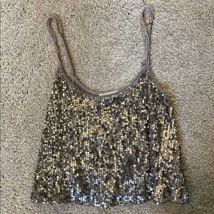 Abercrombie and fitch sparkly sequence crop top